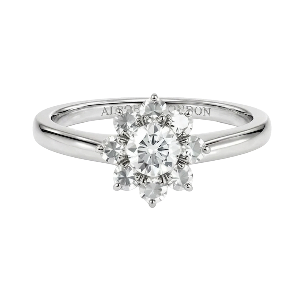 Cluster engagement ring