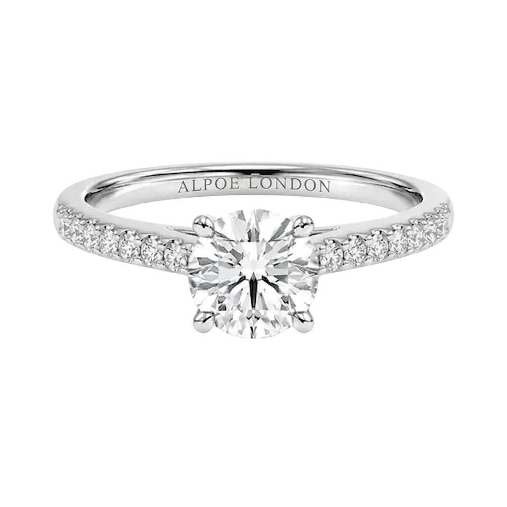 Grain Set engagement ring