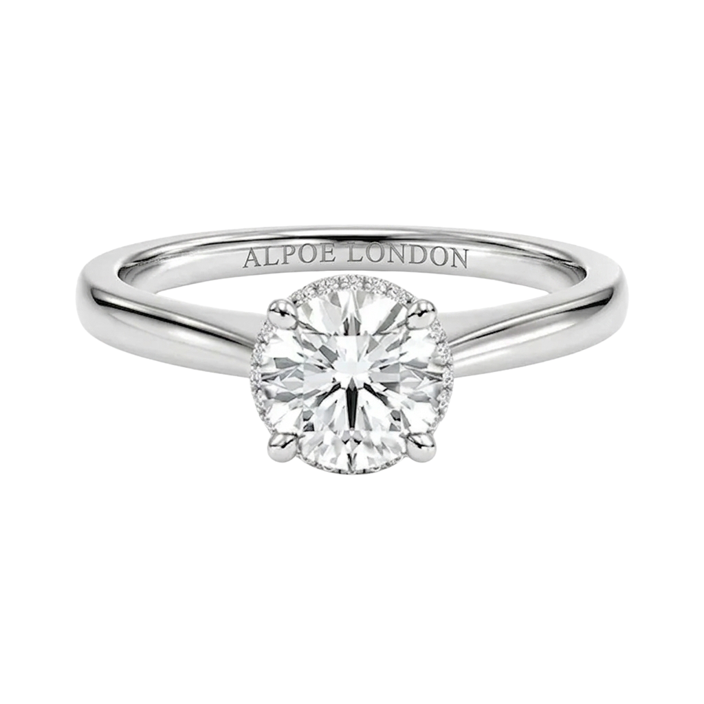 Hidden Halo engagement ring